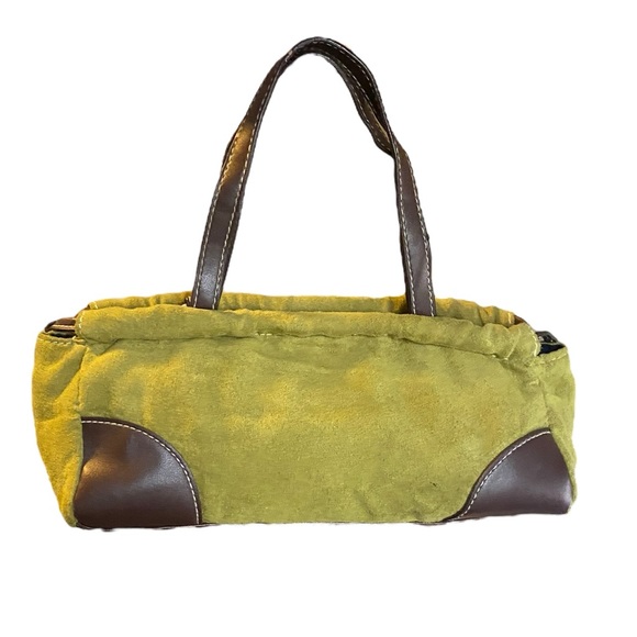 Tommy Hilfiger Vintage Green Suede Cinch Purse - Picture 3 of 13